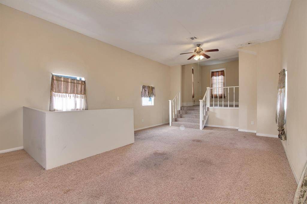Second story living room/den.
