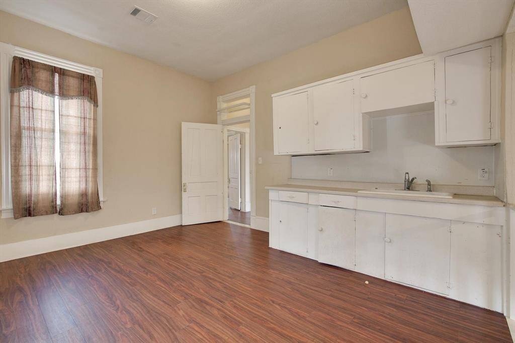 View of the kitchen from the family room/den