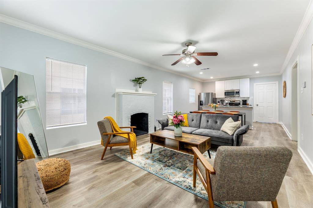 home was staged for photos. Currently unfurnished.