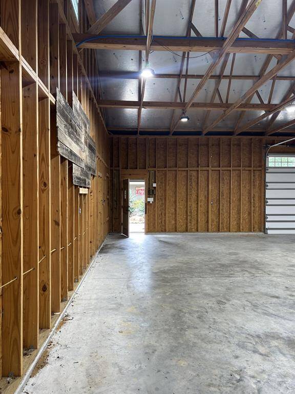 The workshop has a single entry door