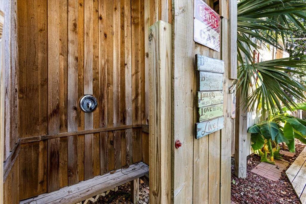 Out door shower with custom tall rain head!