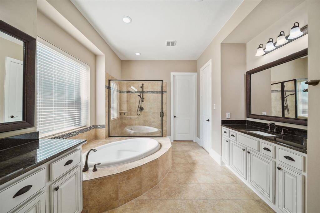 private vanity in primary bathroom