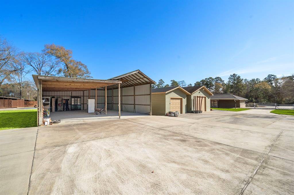 The 3 outbuildings located inthe back of the property.