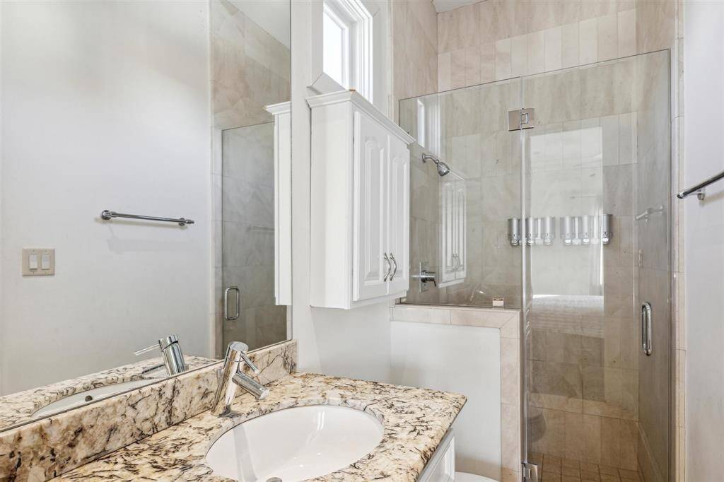 Secondary bathroom with oversized shower