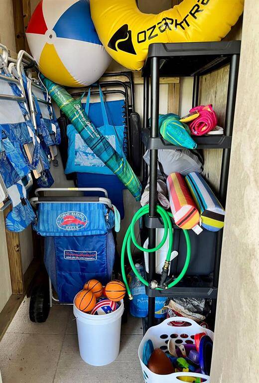 Beach closet for guest use!