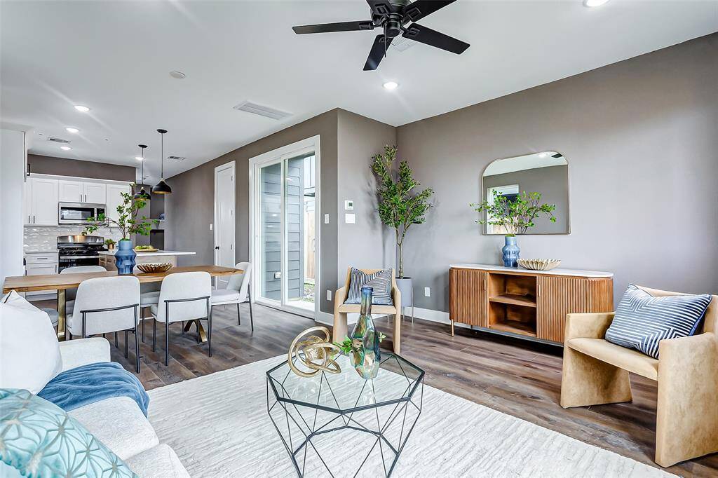 Bright and airy social spaces with excellent ventilation from side window doors.