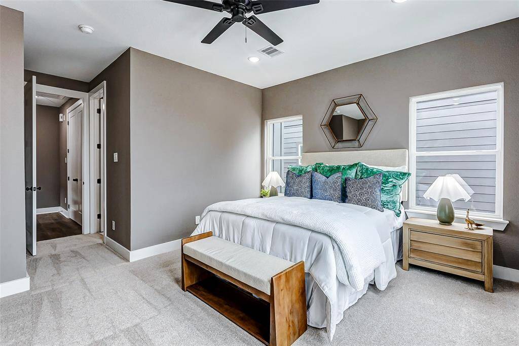 Enjoy seamless access to your private walk-in closet for ultimate comfort.