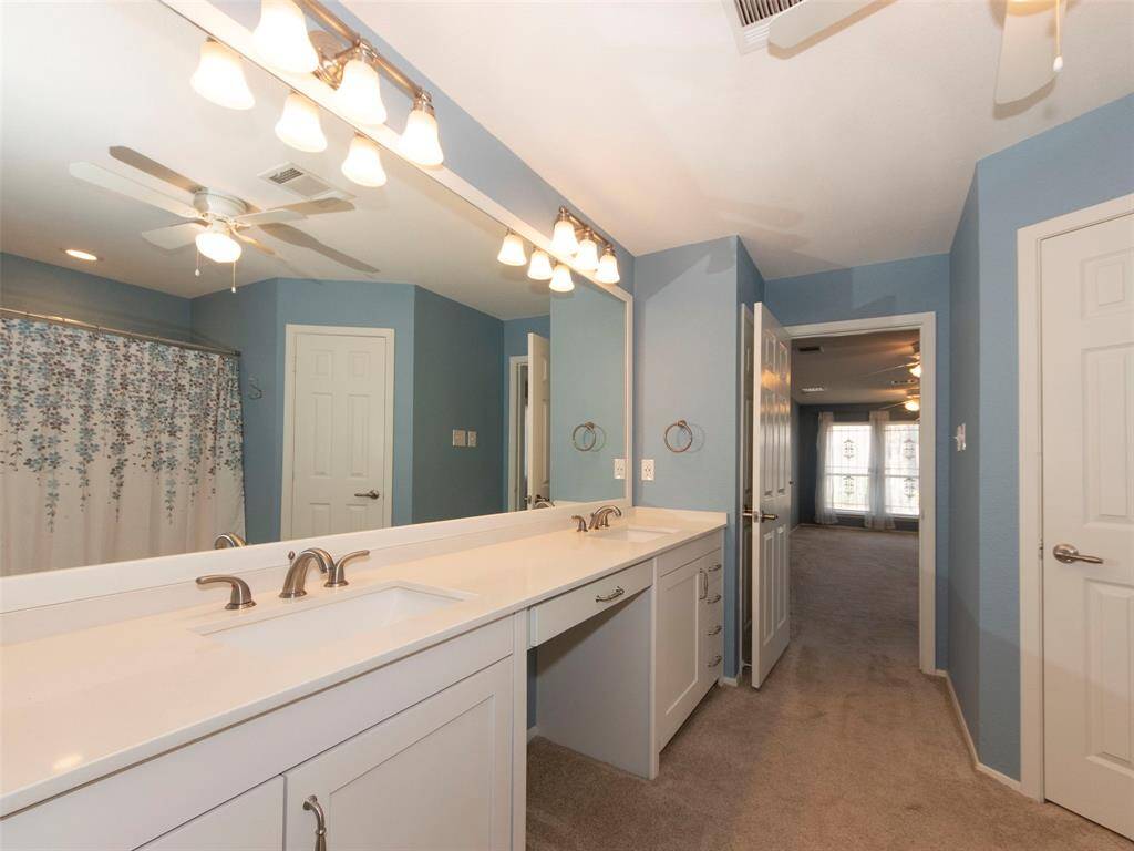 Extra long vanity in the primary bath
