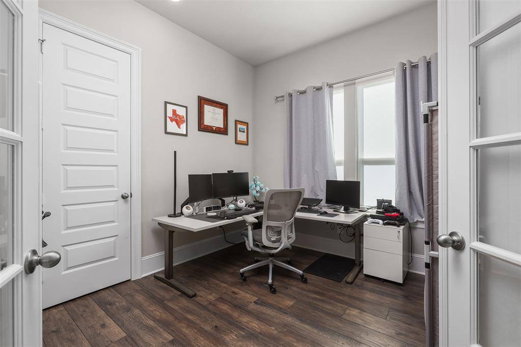 The home office could be a playroom, hobby room or 5th bedroom with a closet.
