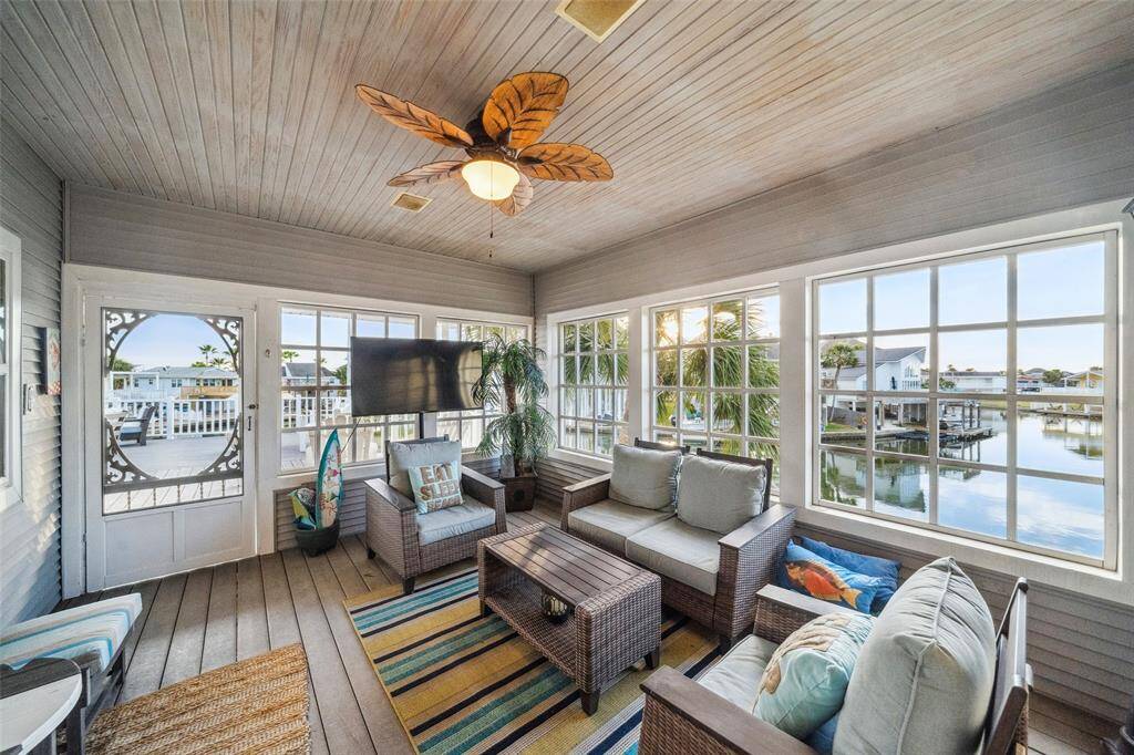 Screened in porch off of the kitchen and living area