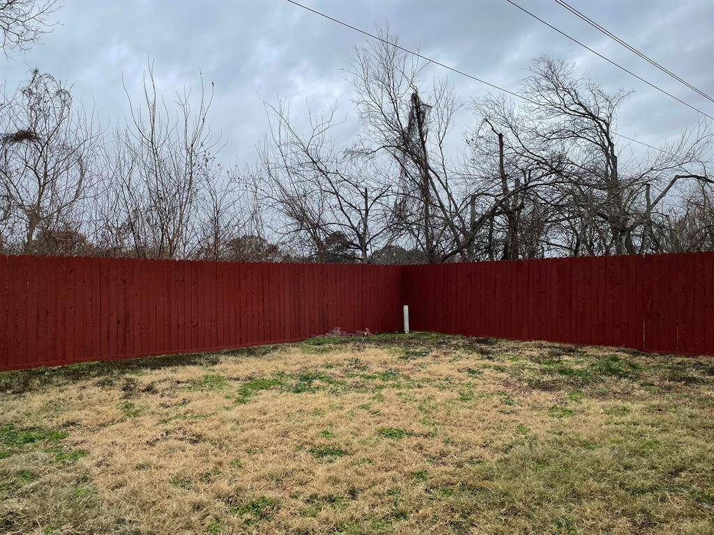 Fully fenced backyard