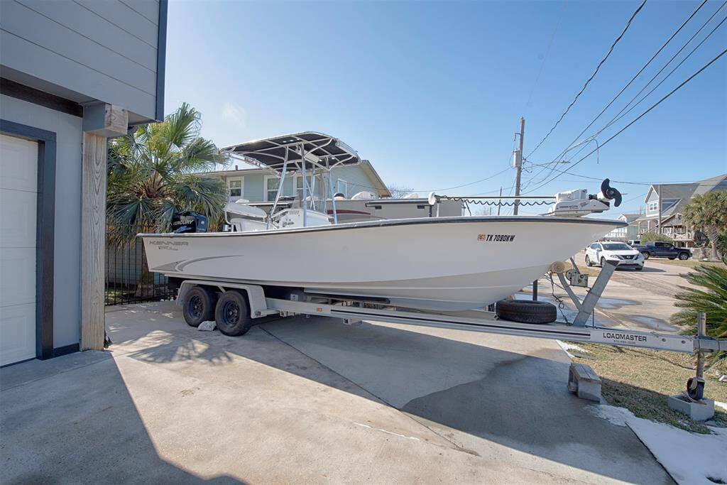 Perfectly sized for the slip, this boat is also available for purchase.