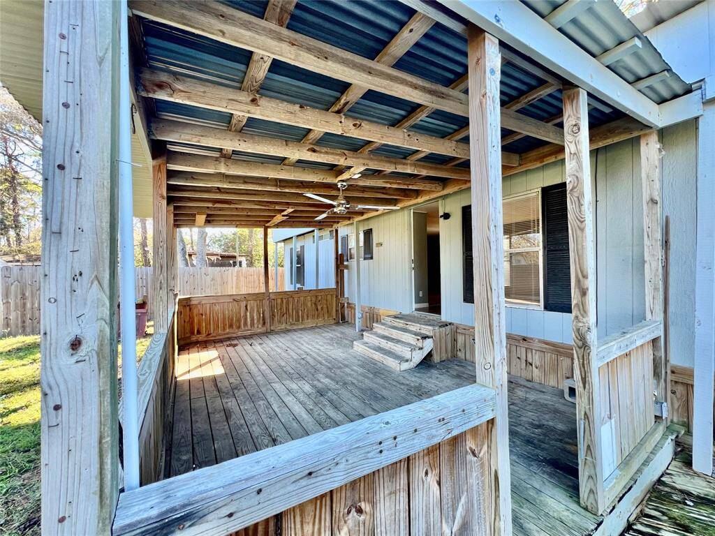 Close up of the Front Covered Porch.