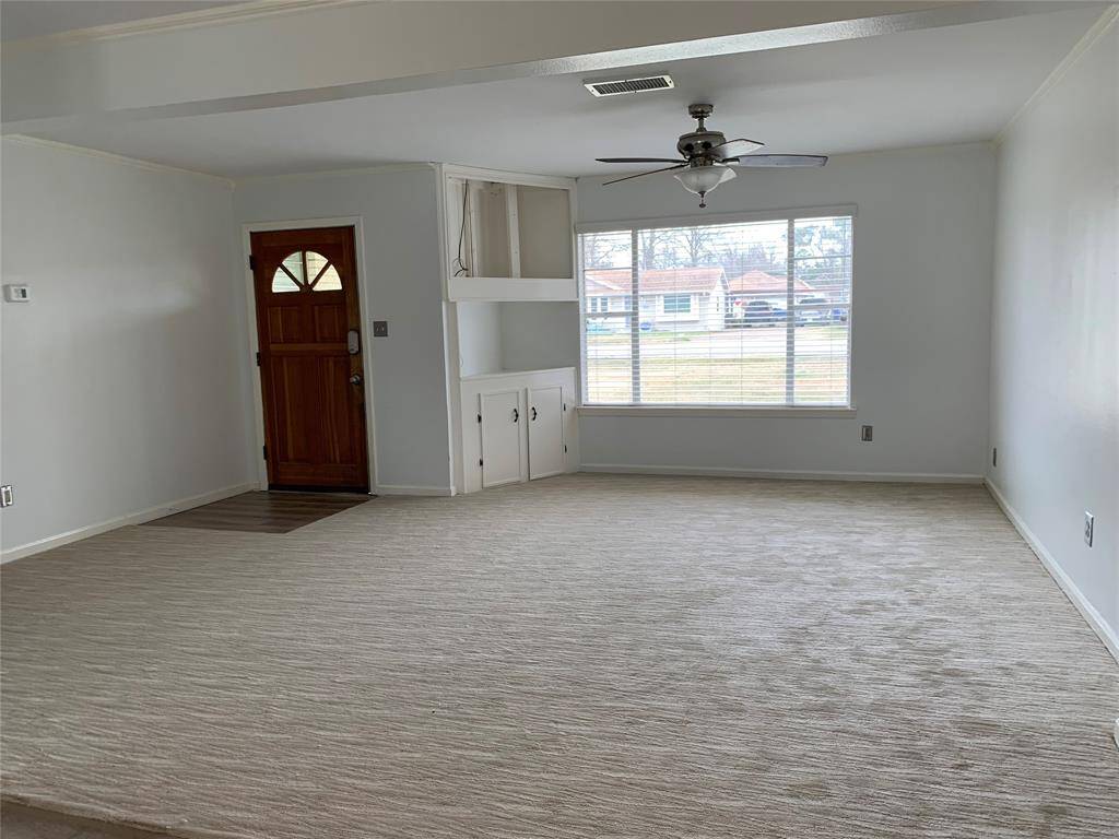 Living room with built in