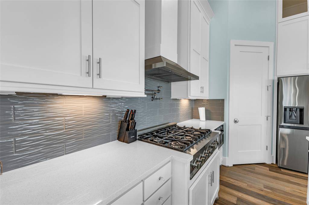 Gas stovetop.