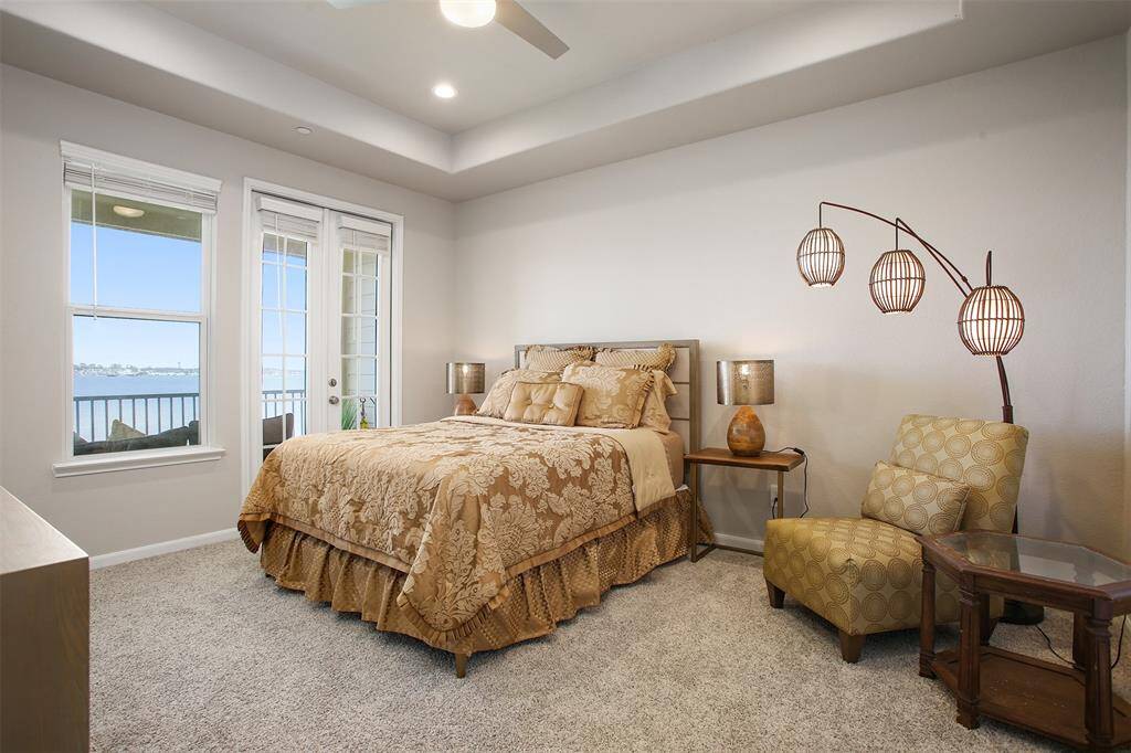 Master bedroom with view of Lake