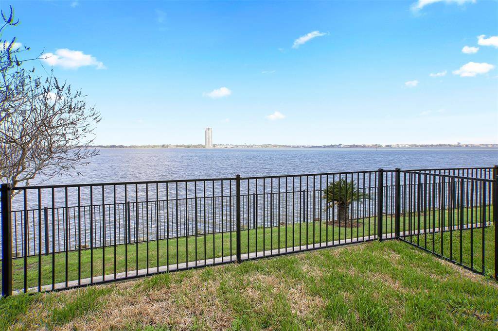Fenced backyard