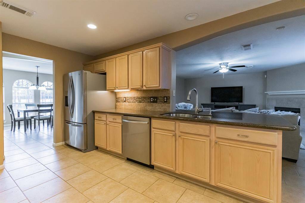 Refrigerator is included with the sale.  Wonderful space open to the living room