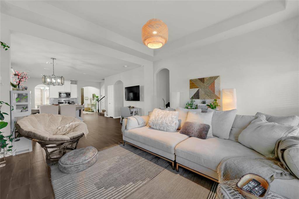 Living room with oversized furniture