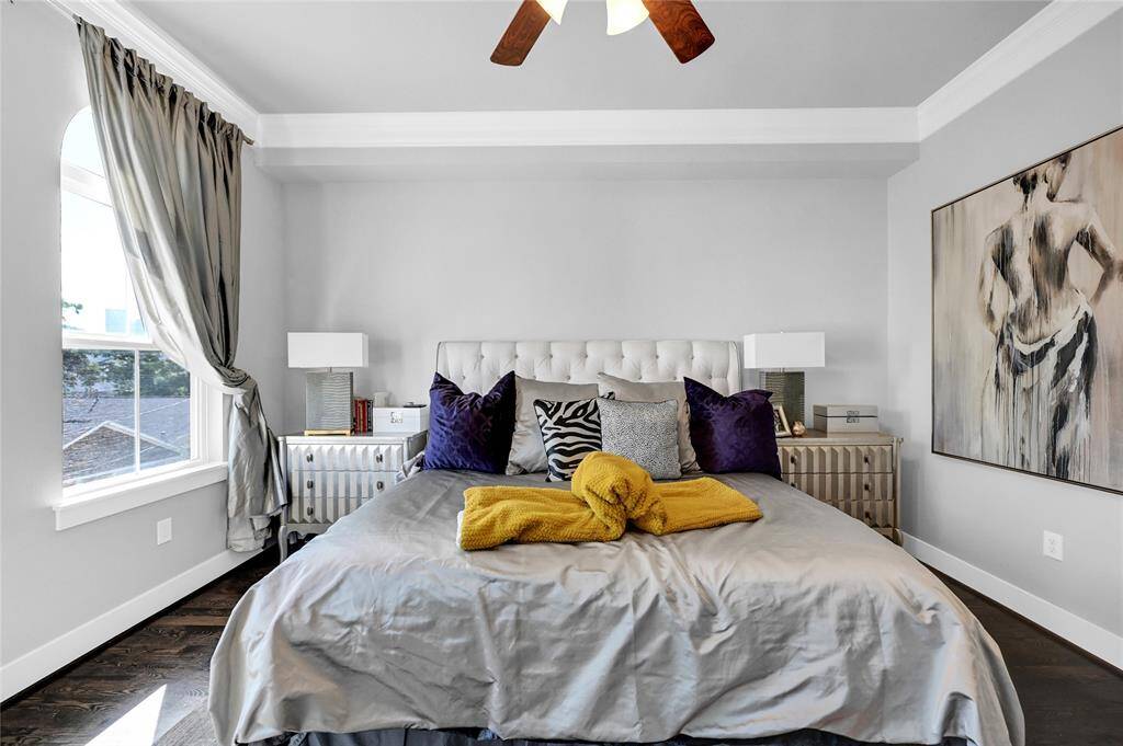 Primary bedroom has generous space