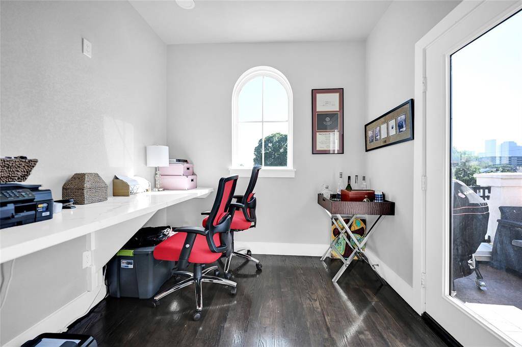 Office addition on the 4th level featuring built-in Quartz Counter space