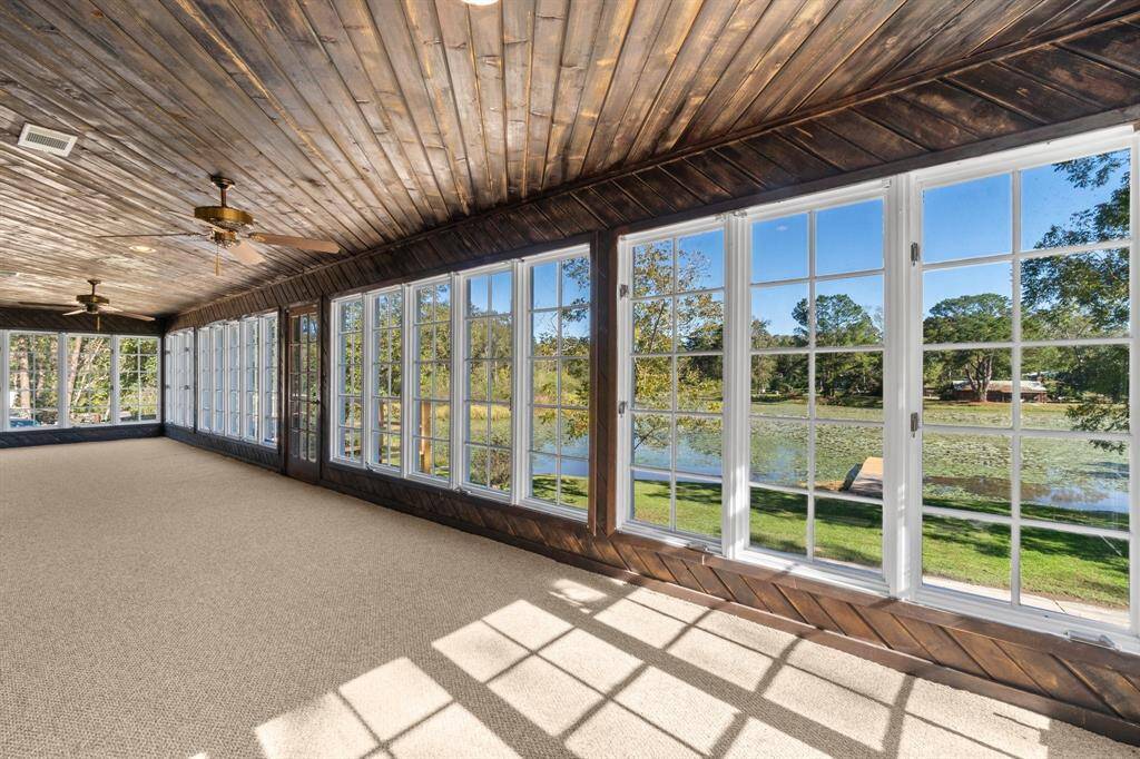 Sunroom overlooking the lake.