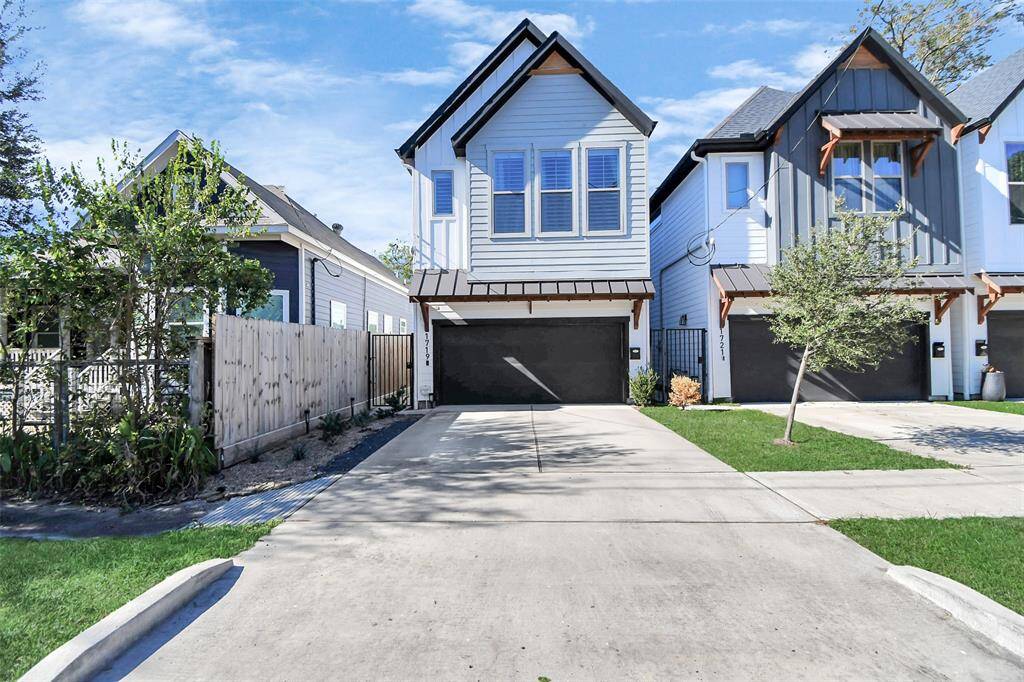 Corner home, with private long driveway.
