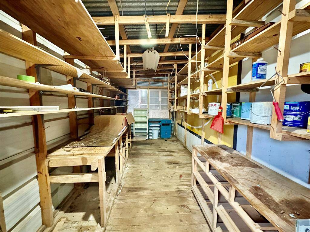 Storage Shed with Shelves
