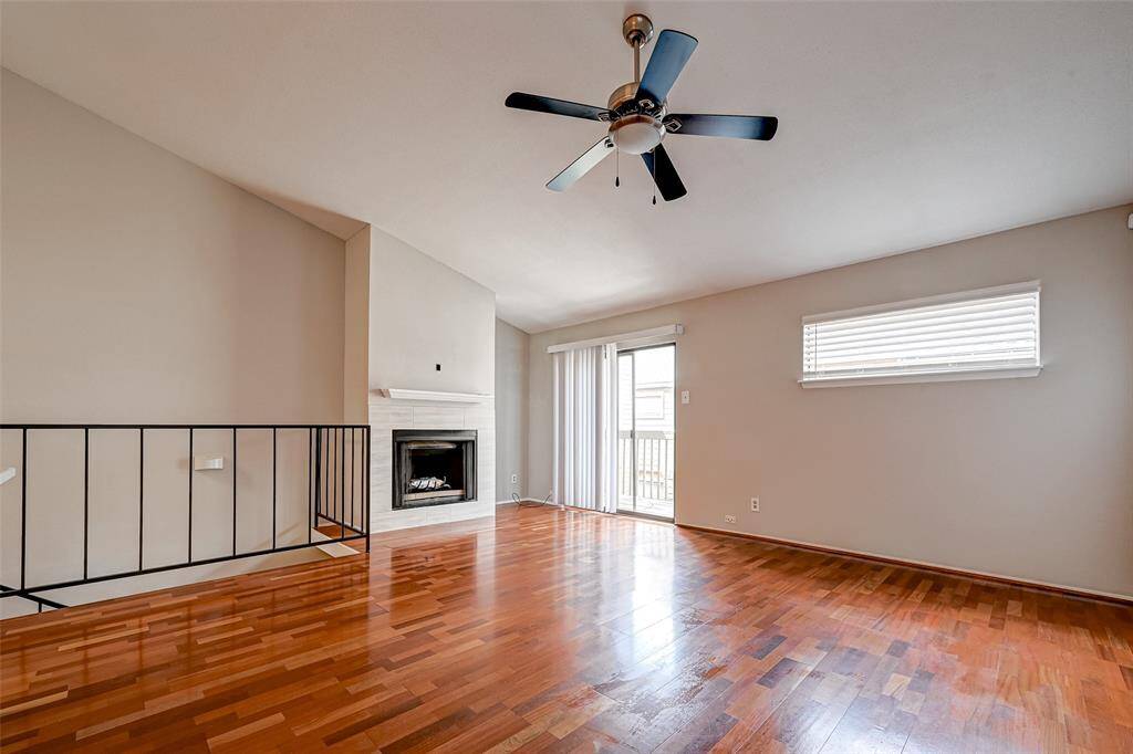 Family room receives a lot of natural lighting.