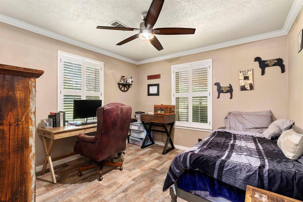 One of two secondary bedrooms.