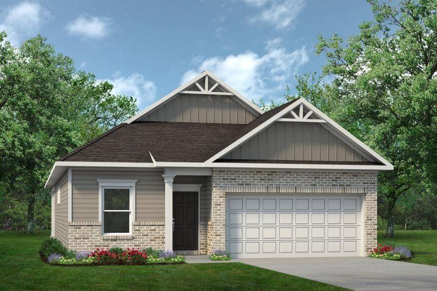 Model Home Example. Home under construction. Sample photo used for illustrative purposes only, elevation, upgrades, selection, brick, siding and colors will vary.