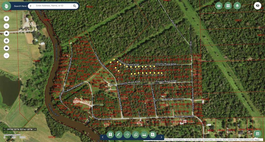 Each pin represents the lots included in the asking price- which totals 235,710 sq ft of land.