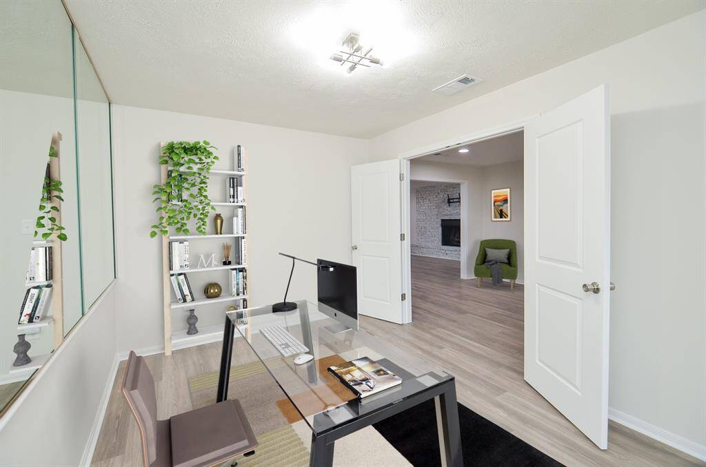 Virtually staged private office space