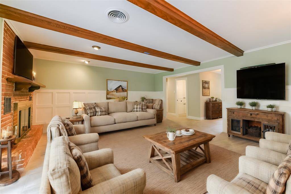 virtually staged family room