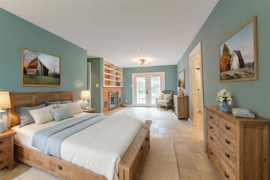 Virtually staged primary bedroom