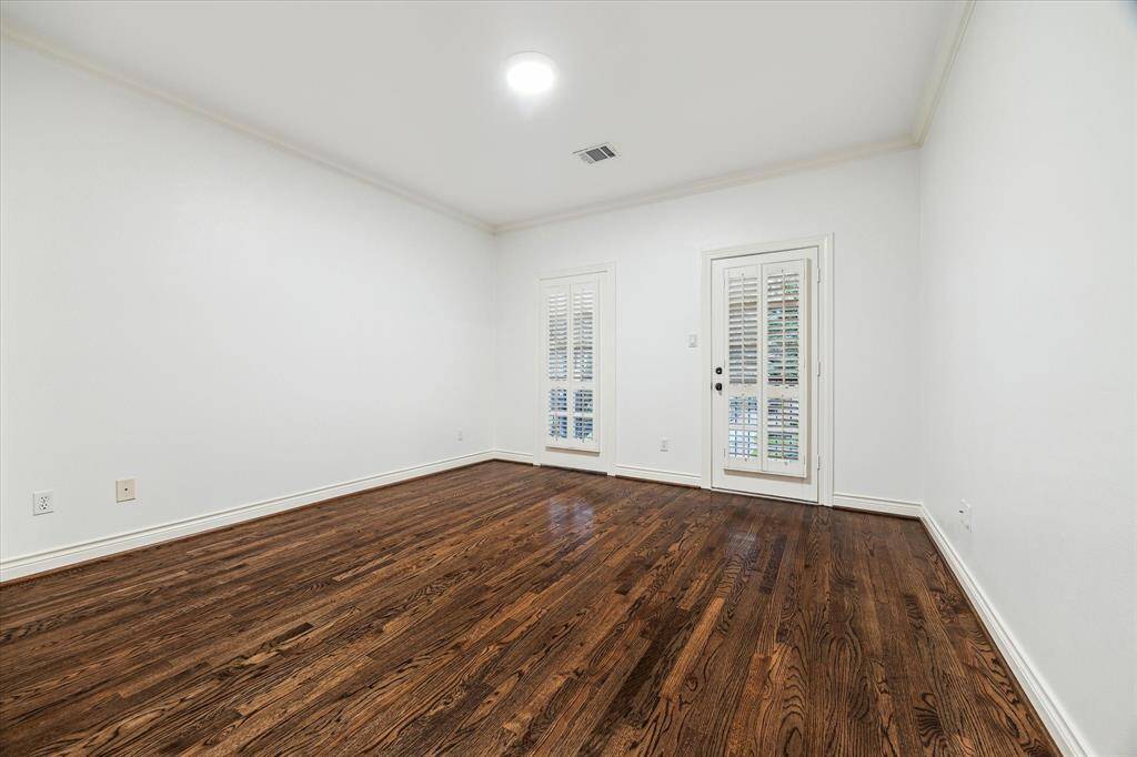 2nd Floor Bedroom:  Balcony access with amazing view & walk-in closet. Recent hardwood floors installed.