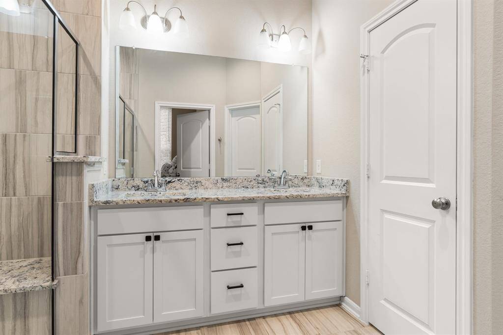 Primary Bathroom with double sinks.