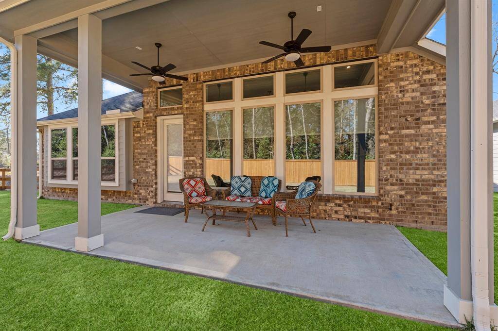 Large back patio