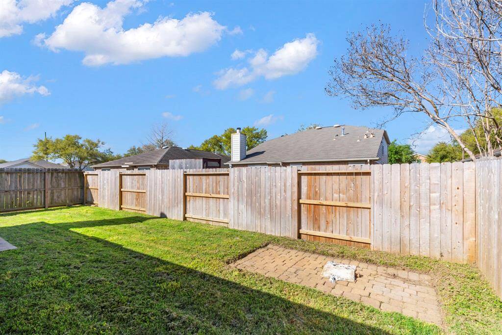 Private and secure backyard with full fencing.