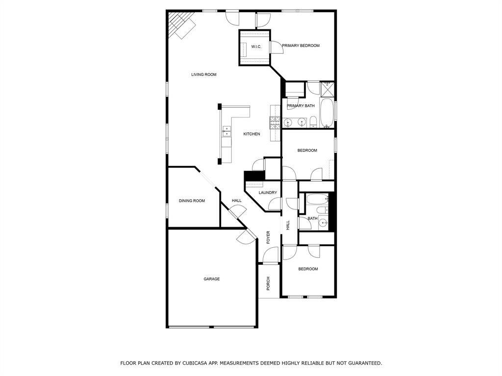 The floor plan spans 1,740 square feet, as verified by HCAD.