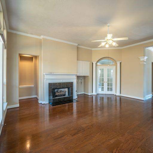 Spacious Living  French doors to Study