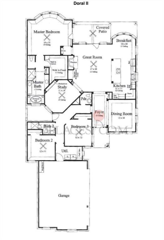 Doral Floor Plan 3 car grg 3 bed 2.5 bath