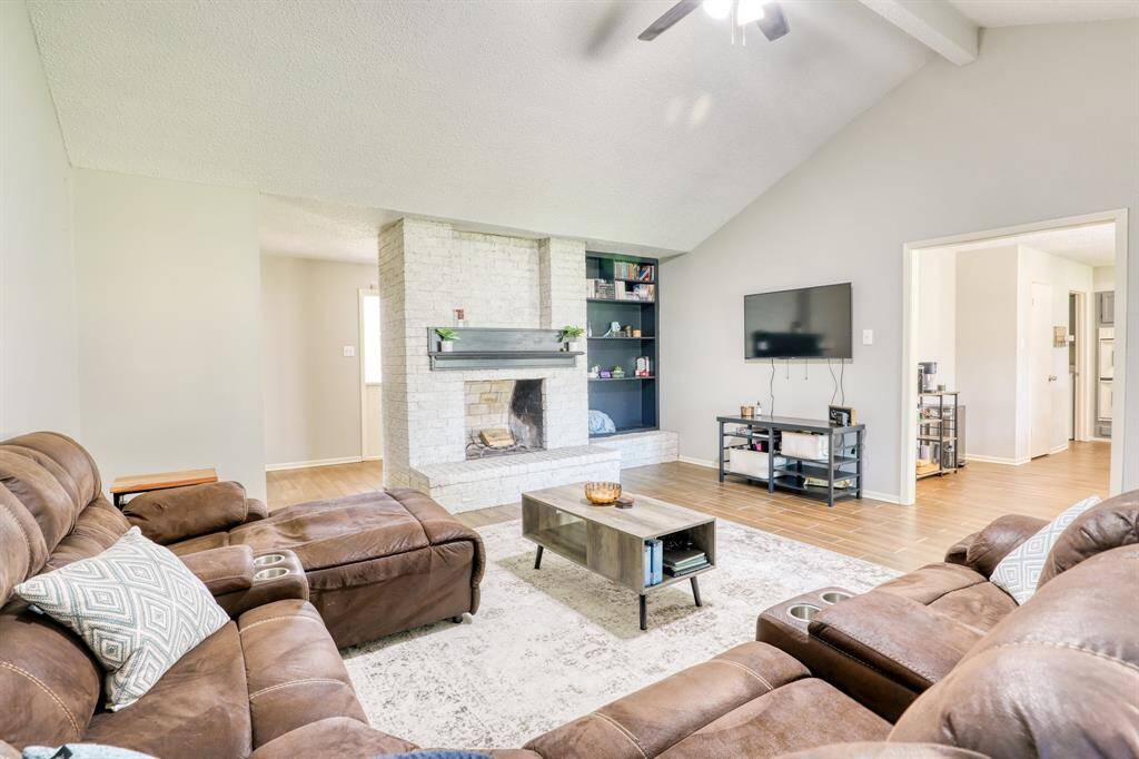 Painted Brick Fireplace