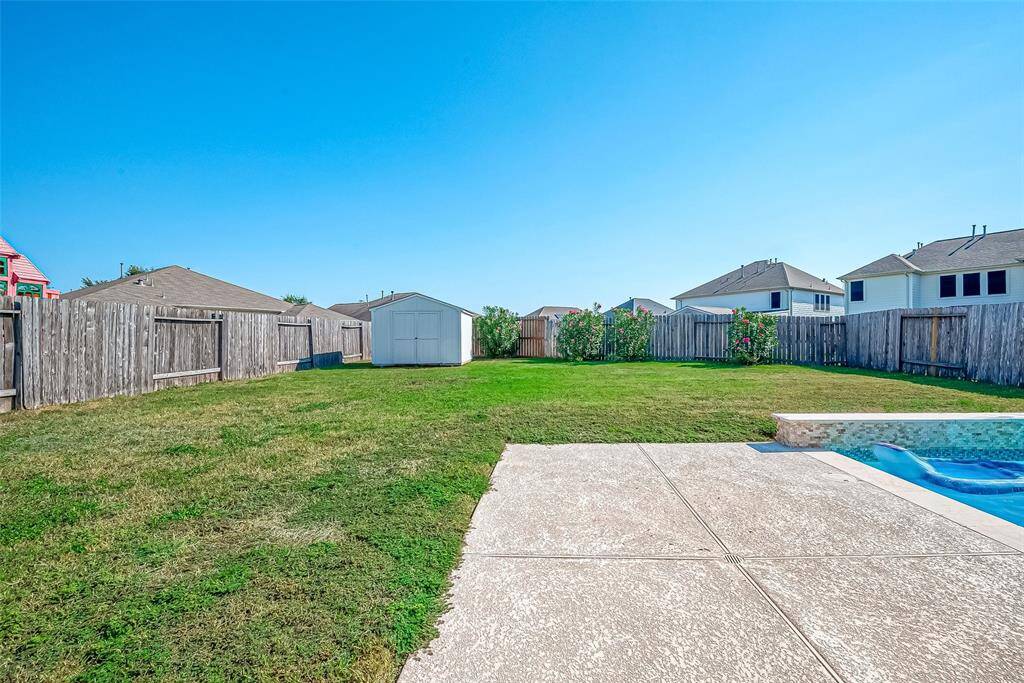 Large Backyard with 10 x 10 Shed