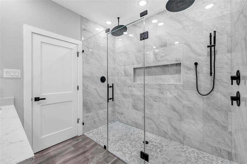Primary walk in shower.