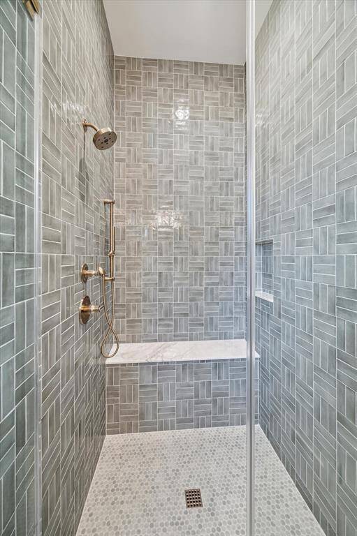 Guest Suite/Flex Shower featuring the beautiful tile from Ann Sacks by Studio McGee. This could be a cabana bath or guest bathroom.