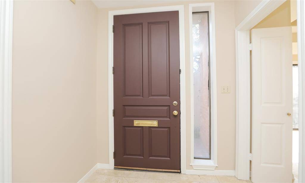 Front door from the inside