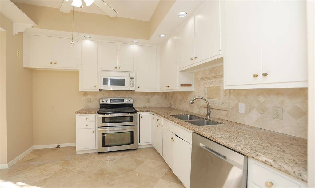 Kitchen with granite countertops