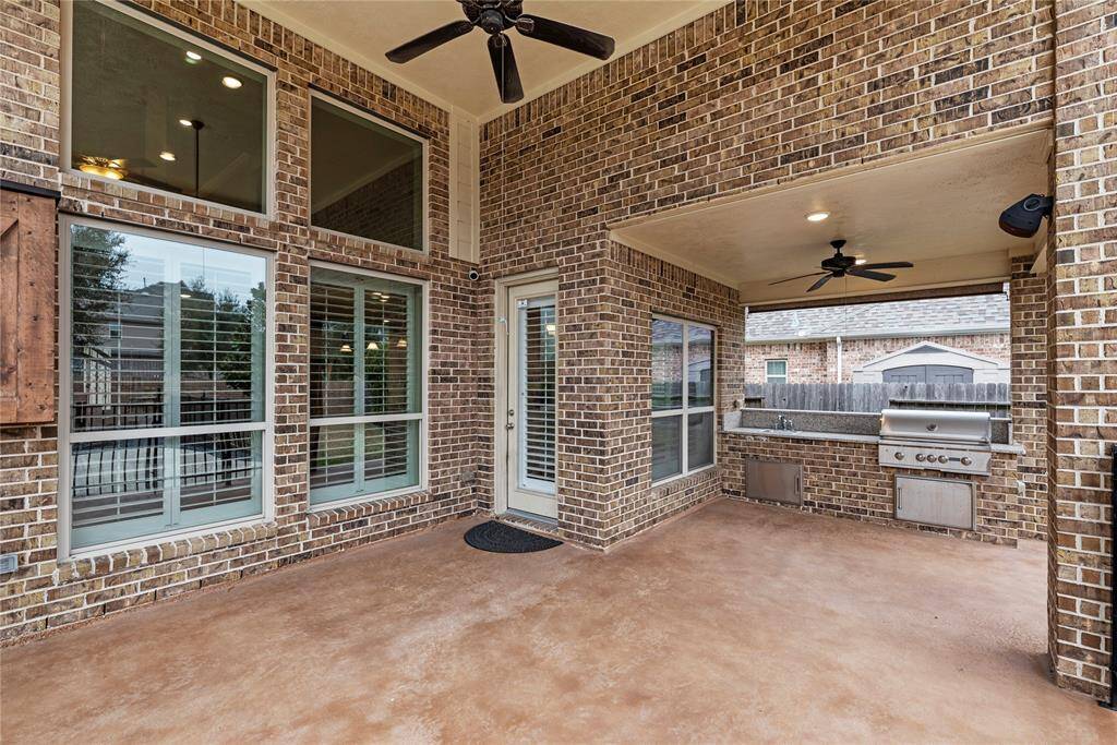 The oversized covered patio is the perfect area where you can enjoy all types of weather.