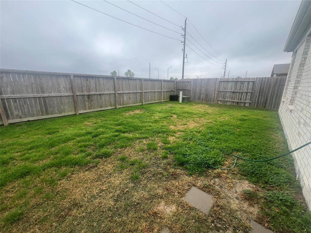 Fully fenced back yard